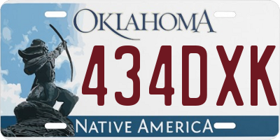 OK license plate 434DXK