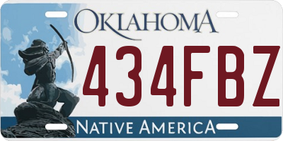 OK license plate 434FBZ
