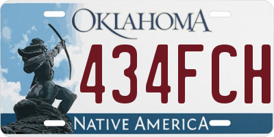 OK license plate 434FCH