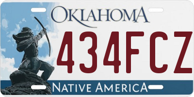 OK license plate 434FCZ