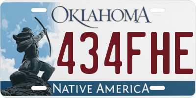 OK license plate 434FHE