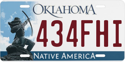 OK license plate 434FHI
