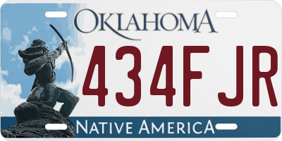 OK license plate 434FJR