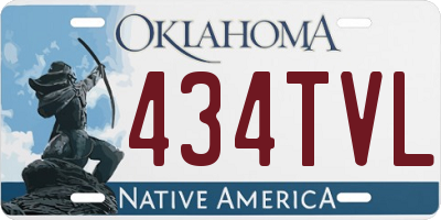 OK license plate 434TVL