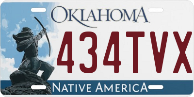 OK license plate 434TVX