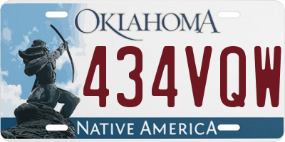 OK license plate 434VQW