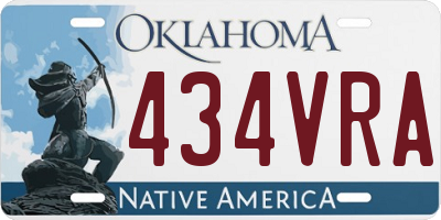OK license plate 434VRA