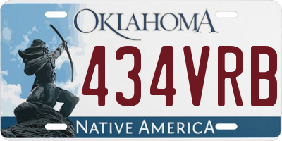 OK license plate 434VRB