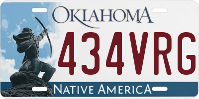 OK license plate 434VRG
