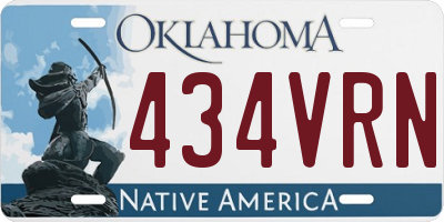 OK license plate 434VRN