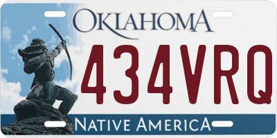 OK license plate 434VRQ