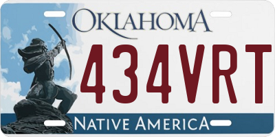 OK license plate 434VRT
