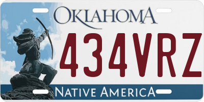 OK license plate 434VRZ