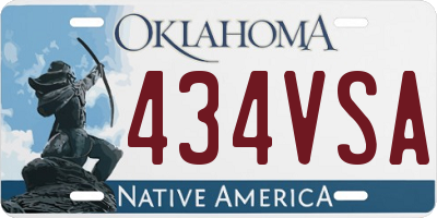 OK license plate 434VSA