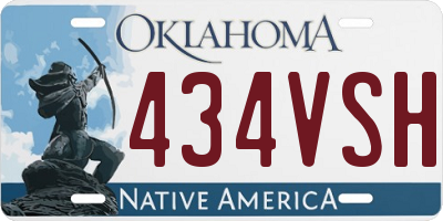 OK license plate 434VSH