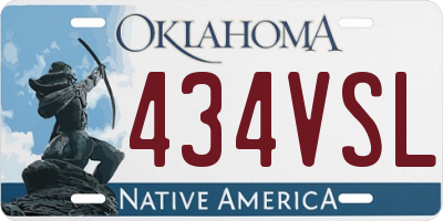OK license plate 434VSL