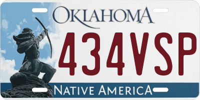 OK license plate 434VSP