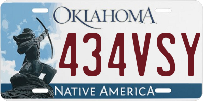 OK license plate 434VSY