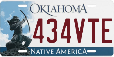 OK license plate 434VTE