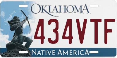 OK license plate 434VTF