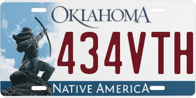 OK license plate 434VTH