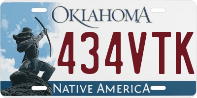 OK license plate 434VTK