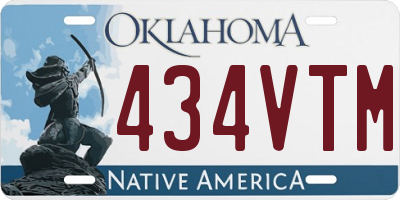 OK license plate 434VTM