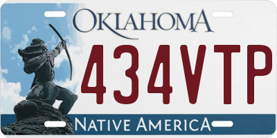 OK license plate 434VTP