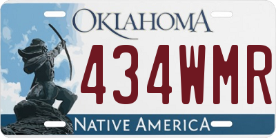 OK license plate 434WMR