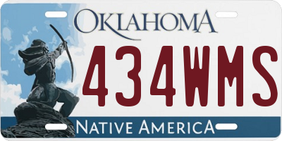 OK license plate 434WMS