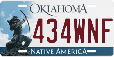 OK license plate 434WNF
