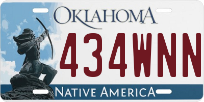 OK license plate 434WNN