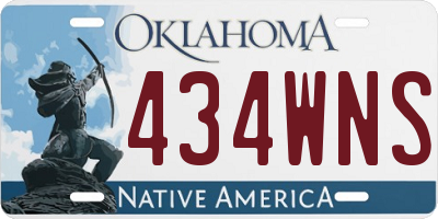 OK license plate 434WNS