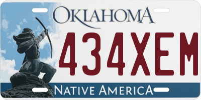 OK license plate 434XEM