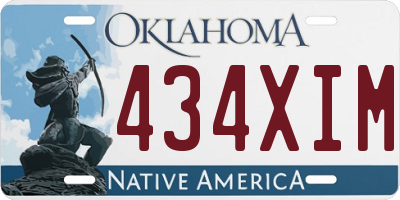 OK license plate 434XIM