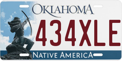 OK license plate 434XLE