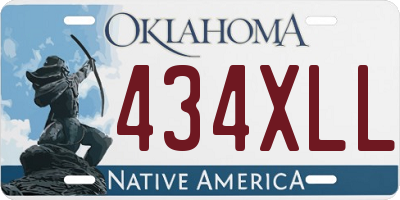 OK license plate 434XLL
