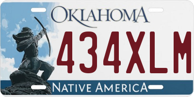 OK license plate 434XLM