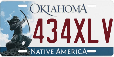 OK license plate 434XLV
