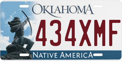 OK license plate 434XMF