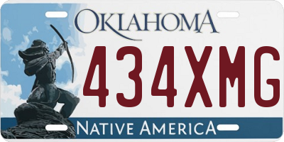 OK license plate 434XMG