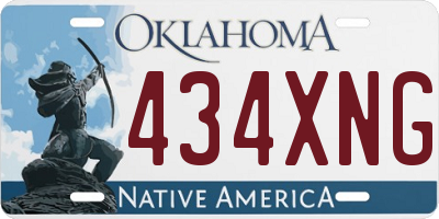 OK license plate 434XNG