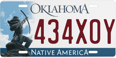 OK license plate 434XOY
