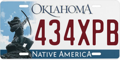 OK license plate 434XPB