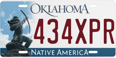 OK license plate 434XPR