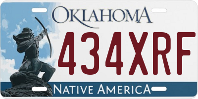 OK license plate 434XRF