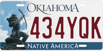 OK license plate 434YQK