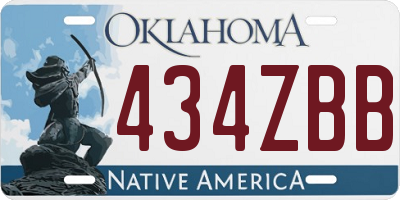 OK license plate 434ZBB