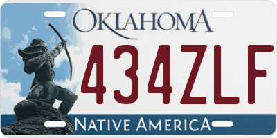 OK license plate 434ZLF
