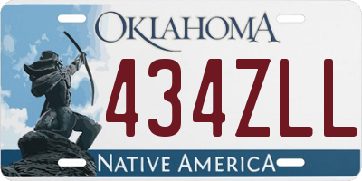 OK license plate 434ZLL